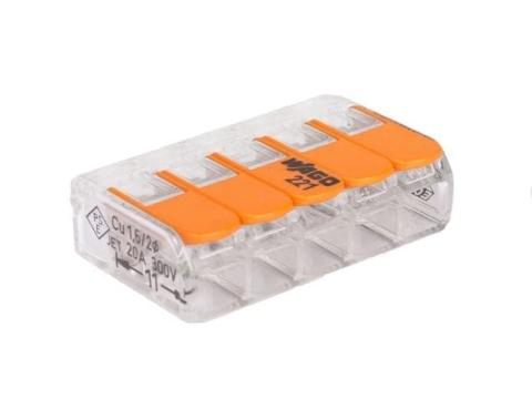 Set 10 cleme Wago 5 poli 221-415 | compatibile 0,2-4mm2 de la Solar Solution