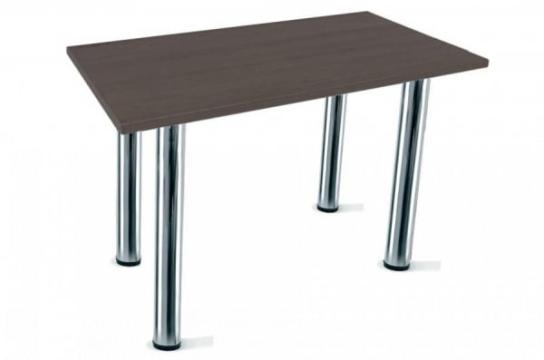 Masa de bucatarie cu picioare cromate si blat wenge de la Sembazuru Art Srl