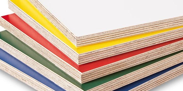 Placaj mesteacan melaminat colorat 9mm 1250x2500mm de la URBANIX SRL