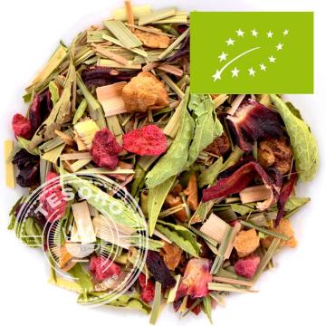 Ceai herbal cu fructe bio organic Zmeura si portocale
