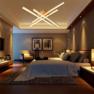 Lustra led patrata aurie, 112W, lumina reglabila 3000-6500K de la URBANIX SRL