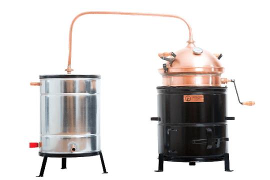 Cazan tuica 25 litri cu amestecator si focar pentru lemn de la Baralchim Srl