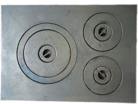 Plita fara rama cu 3 ochiuri 535 x 380 mm