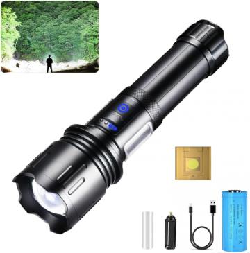 Lanterna tactica LED 50000 lumeni, reincarcabila USB de la Molifag Srl