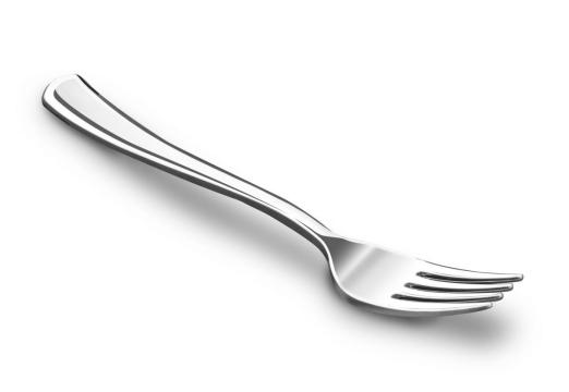 Set 10 furculite masa 18.5 cm, polistiren, culoare argintie