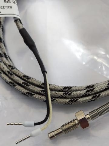 Termocuplu K, M6, cablu 2 m, fabricat in Romania