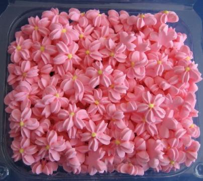 Decor tort Floricele roz din zahar, 300g - Lumea de la Lumea Basmelor International Srl