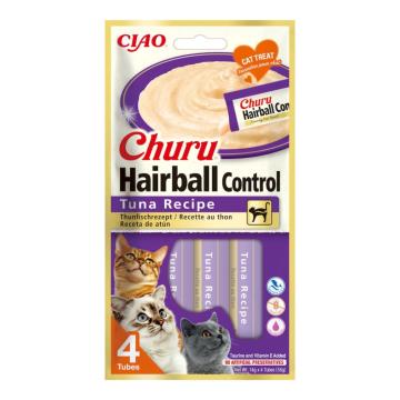 Hrana Churu pentru pisici Hairball Control reteta de ton de la Club4Paws Srl