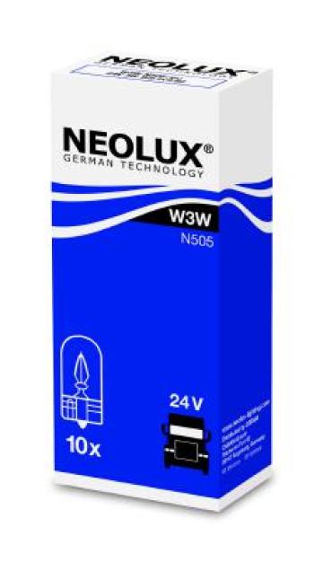 Bec fara soclu 24V W3W set 10 buc Neolux de la Auto Care Store Srl