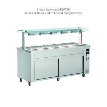 Bain Marie cu dulap de inox 4 x GN 1/1