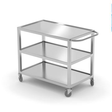 Carucior pentru servire cu 3 rafturi, inox, 800x500x(H)850 de la Clever Services SRL