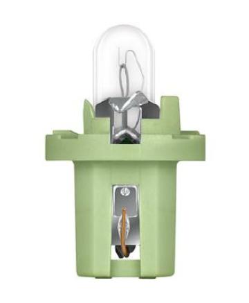 Bec bord BX8.5D soclu verde deschis 12V 2W set 10 buc. Osram