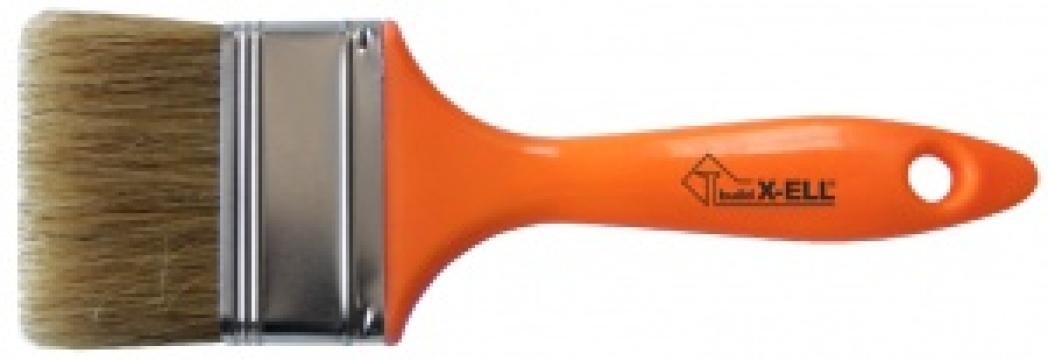 Pensula cu maner din plastic orange / 100mm