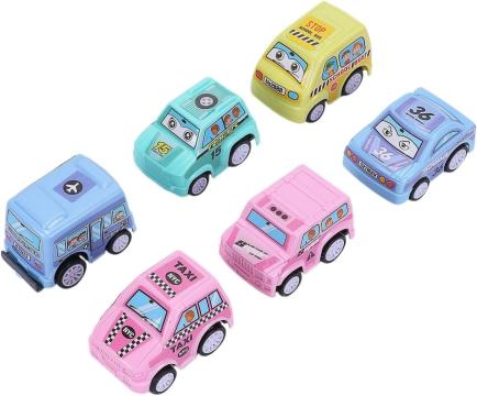 Set 6 masinute de jucarie, 4 cm, multicolore