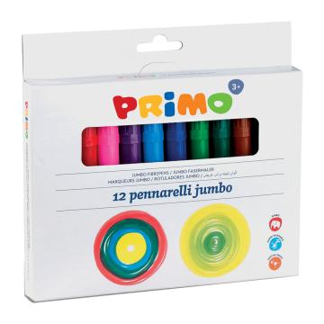 Markere colorate Morocolor Primo Jumbo, 12 culori/cutie de la Sanito Distribution Srl