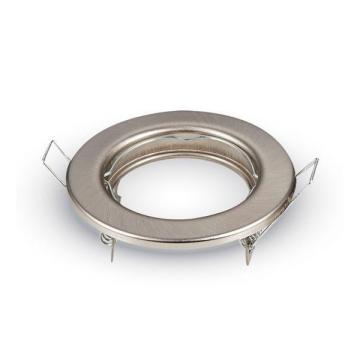Rama rotunda ajustabila spot Led GU5.3 - nichel satinat de la Casa Cu Bec Srl
