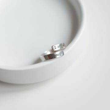 Inel din argint mesaj pozitiv de la Raw Jewellery Srl