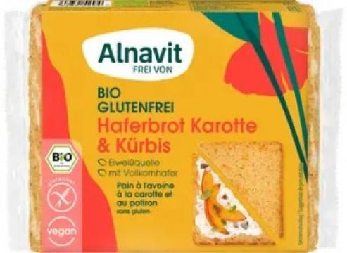 Paine cu ovaz, morcov si dovleac bio 250g Alnavit