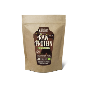 Pudra proteica cu cacao si spirulina bio 450g Lifefood de la Supermarket Pentru Tine Srl