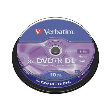 DVD+R double layer Verbatim, 8x, 8.5 GB, 10 bucati/spindle de la Sanito Distribution Srl