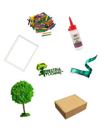 Kit creativ Copac cu licheni Maestrul Lichenas - Junior