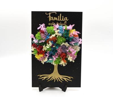 Tablou decorat licheni stabilizati si plante / flori uscate de la Flower Power Gift