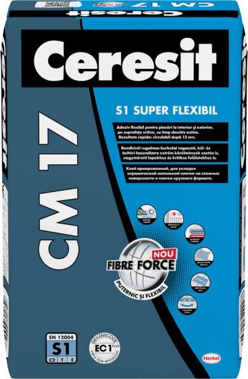 Adeziv flexibil pe baza de ciment Ceresit CM 17 25kg de la PDET Atlantic Distribution Srl