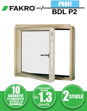 Fereastra mansarda verticala pentru atic Fakro BDL-P2, lemn de la Deposib Expert Srl