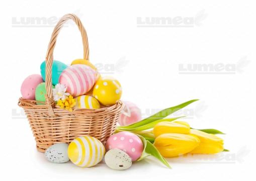 Imagine comestibila tort din zahar, buchet de Pasti de la Lumea Basmelor International Srl