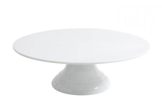 Suport tort cu picior, melamina alba, 30.5 cm