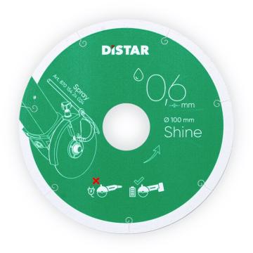 Disc diamantat Distar Shine, diametru 100 mm, grosime 0.6 mm de la Top Ceramic Design Srl
