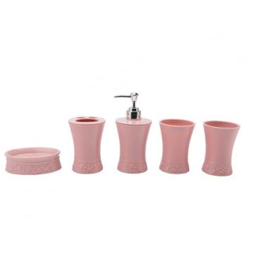 Set accesorii plastic pentru baie 5 buc