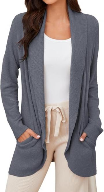 Cardigan femei - bluza lunga, eleganta cu maneca lunga