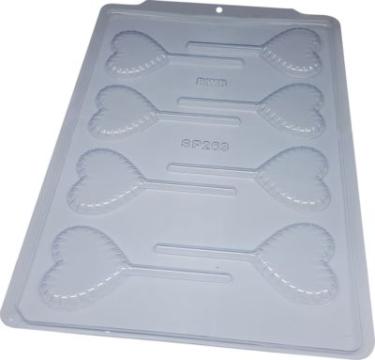 Forma ciocolata Inimioara, 8 cavitati, 64x58.5x7mm de la Hermes Natural Products Srl
