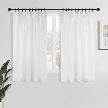 Perdele semiopace 137 cm inaltime, 132 cm latime, albe