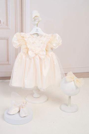 Rochita botez Celeste - ivoire (maneca scurta) de la Andreeatex