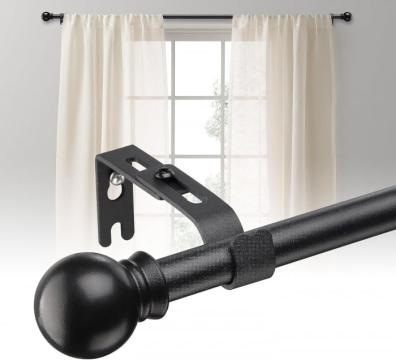 Tija telescopica, extensibila, 71-121cm cu console, neagra