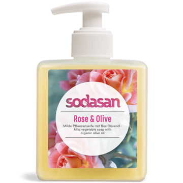 Sapun lichid gel de dus bio trandafir masline 300ml Sodasan