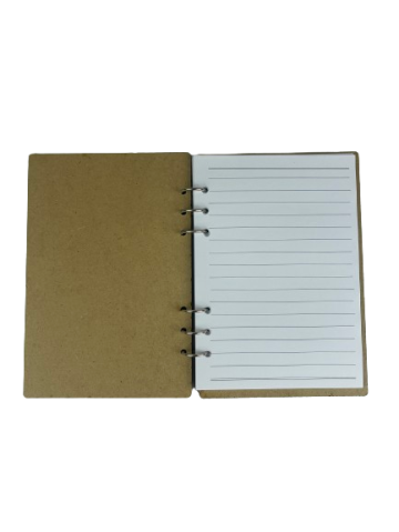 Agenda din MDF si fetru alb gri, 15 22,5 cm Ski