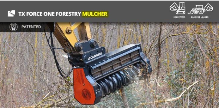 Tocator forestier profesional pentru excavator
