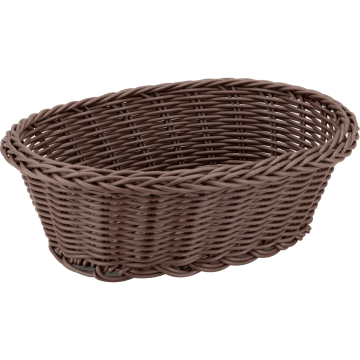 Cos servire paine oval Raki 28x17x9cm, maro