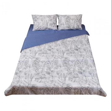 Lenjerie de pat Heinner printata King Size bumbac 132TC, Aki