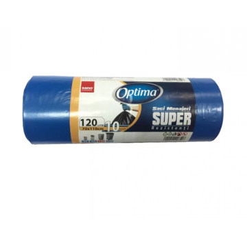 Saci gunoi Sano Optima Super 120litri, 10,70*110 albastrii
