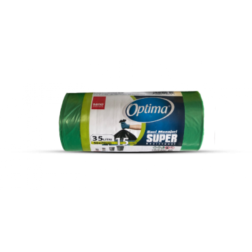 Saci gunoi Sano Optima Super 35litri, 15, 50*70 verzi