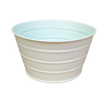 Vas din tabla zincata conic alb, D15cm de la Distinctiv Store Srl