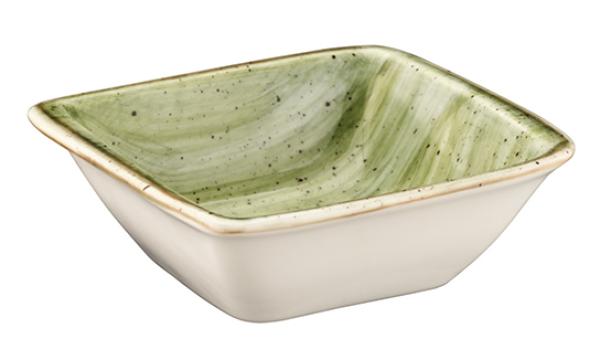 Farfurie patrata adanca din portelan Bonna Theraphy 19x17cm