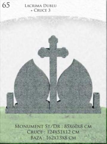 Monument lacrima dublu + cruce 3