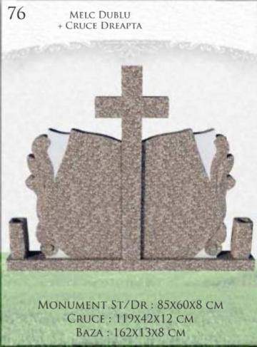 Monument melc dublu + cruce dreapta