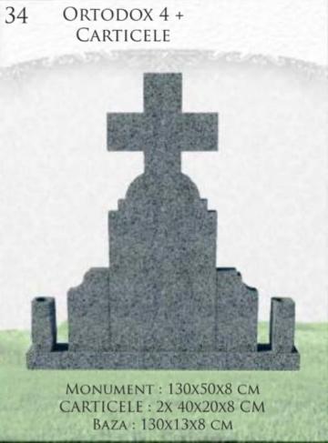 Monument ortodox 4 + carticele cruce cap drept