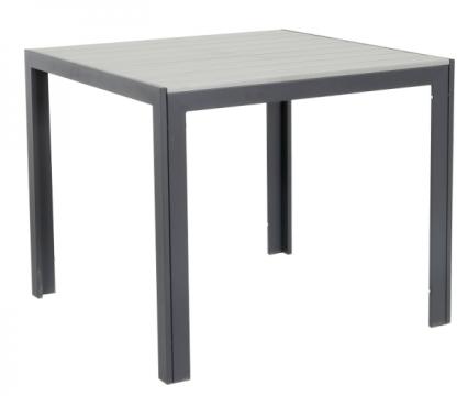 Masa patrata aluminiu Polywood Grey 90x90x74cm de la Kalina Textile SRL